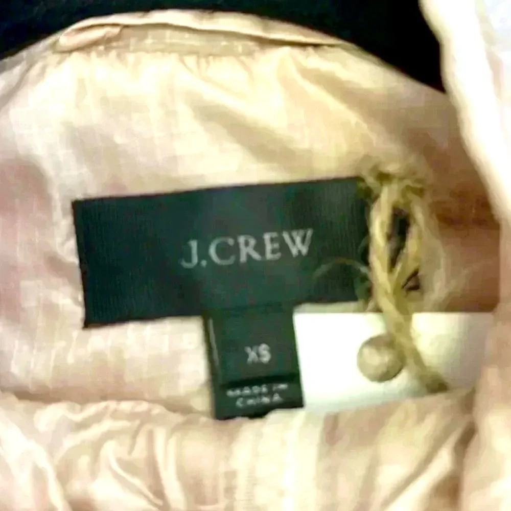 J. Crew Light Blush/tan  Quilted Vest Aize XS